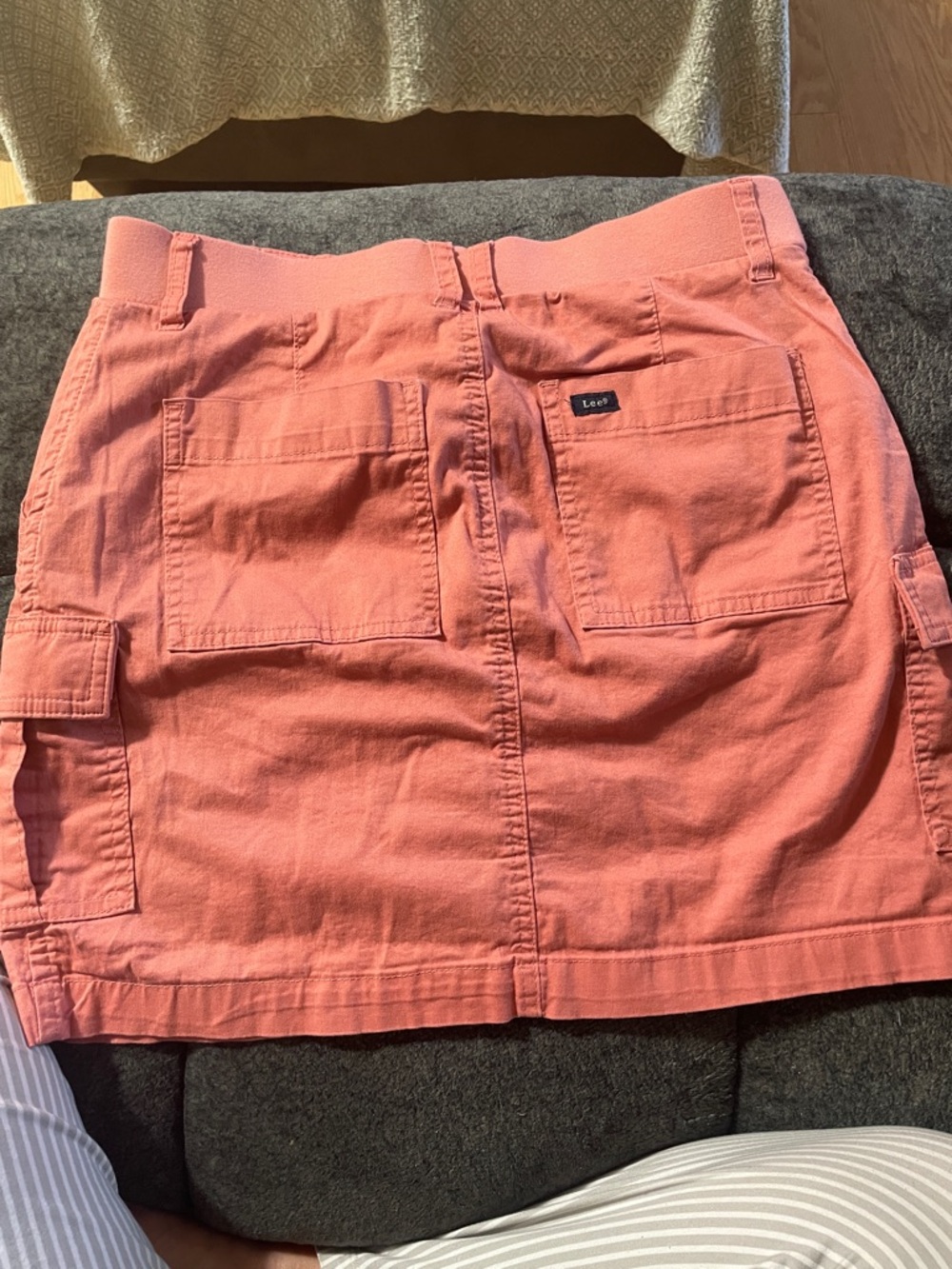 Lee Coral Pink Cargo Mini Skirt - Picture 4 of 6